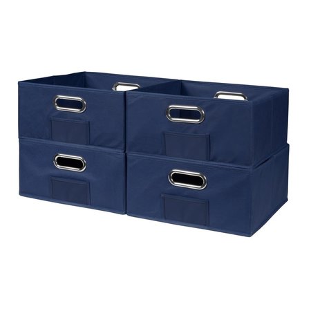 NICHE Cubo Half-Size Foldable Fabric Storage Bins, Blue, Set of 4 HTOTE064PKBE
